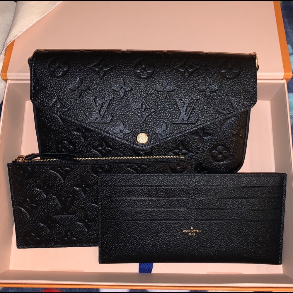 New Louis Vuitton Felicie GM Noir Black Crossbody - Picture 3 of 8